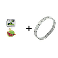 Pugster Gift Center - indiana combination italian charm bracelet Image.