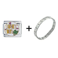 Pugster Gift Center - lucky girl combination italian charm bracelet Image.