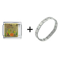 Pugster Gift Center - give thanks gold cornucopia combination italian charm bracelet Image.