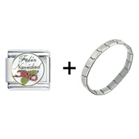 Pugster Gift Center - feliz navidad merry christmas combination italian charm bracelet Image.