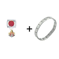 Pugster Gift Center - have yourself a merry christmas combination italian charm bracelet Image.