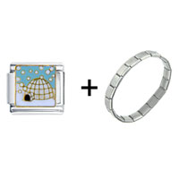 Pugster Gift Center - igloo snow combination italian charm bracelet Image.