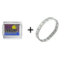 Pugster Gift Center - cancun combination italian charm bracelet Image.