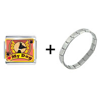 Pugster Gift Center - love my dog photo charms combination italian bracelet Image.
