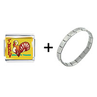 Pugster Gift Center - turkey photo charms combination italian bracelet Image.