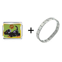 Pugster Gift Center - rottweiler photo charms combination italian bracelet Image.