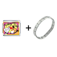 Pugster Gift Center - my dog loves my cat photo charms combination italian bracelet Image.
