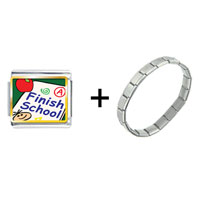 Pugster Gift Center - finish school combination italian charm bracelet Image.