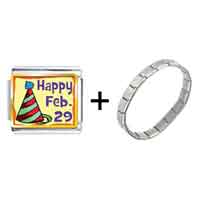 Pugster Gift Center - gold plated leap day photo italian charms bracelets combination Image.
