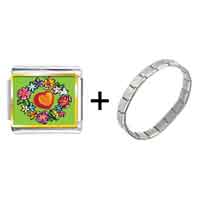 Pugster Gift Center - gold plated cartoon theme photo italian charm, gifts of nature combination bracelet Image.
