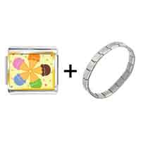 Pugster Gift Center - "gold plated season flower photo italian charm bracelets Image.