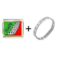 Pugster Gift Center - gold plated landmark italiy photo italian charm bracelets combination Image.