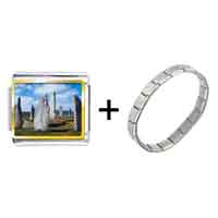 Pugster Gift Center - gold plated travel callanish standing stones photo italian charm bracelets combination Image.