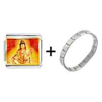 Pugster Gift Center - gold plated religion buddha photo italian charm bracelets combination Image.