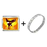 Pugster Gift Center - gold plated music trumpet photo italian charm bracelets combination Image.