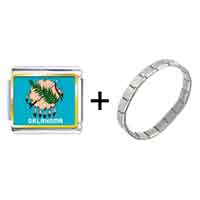 Pugster Gift Center - gold plated travel oklahoma photo italian charm bracelets combination Image.
