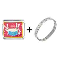 Pugster Gift Center - happy birthday photo italian charm combination bracelet Image.