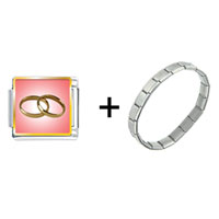 Pugster Gift Center - wedding rings photo charms combination italian bracelet Image.