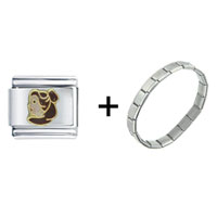 Pugster Gift Center - gold belle combination italian charm bracelet Image.