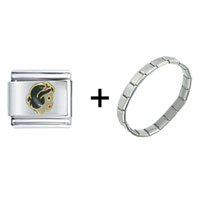 Pugster Gift Center - gold snow white combination italian charm bracelet Image.