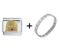 Pugster Gift Center - gold lizzie mcguire combination italian charm bracelet Image.