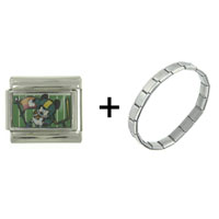 Pugster Gift Center - mickey mouse football combination italian charm bracelet Image.