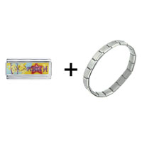 Pugster Gift Center - pieces cleo fish combination italian charm bracelet Image.
