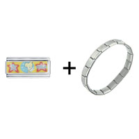Pugster Gift Center - virgo tinkerbell combination italian charm bracelet Image.