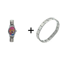 Pugster Gift Center - disney gold princess watch combination italian charm bracelet Image.