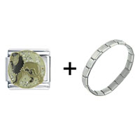 Pugster Gift Center - leo round combination italian charm bracelet Image.