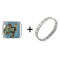 Pugster Gift Center - musical clown combination italian charm bracelet Image.