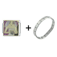 Pugster Gift Center - exchanging vows combination italian charm bracelet Image.