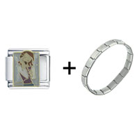 Pugster Gift Center - girl on the phone combination italian charm bracelet Image.