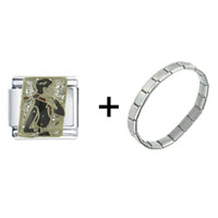 Pugster Gift Center - cellphone woman combination italian charm bracelet Image.