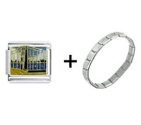 Pugster Gift Center - golden gate bridge combination italian charm bracelet Image.