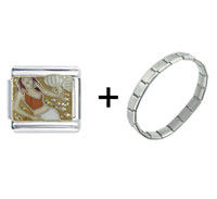 Pugster Gift Center - fashion woman on cell combination italian charm bracelet Image.