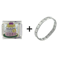 Pugster Gift Center - wedding cake combination italian charm bracelet Image.