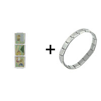 Pugster Gift Center - jack and jill combination italian charm bracelet Image.