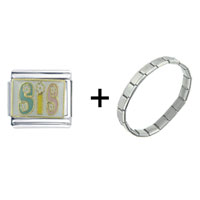 Pugster Gift Center - flower power sis combination italian charm bracelet Image.