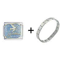 Pugster Gift Center - hannukah combination italian charm bracelet Image.
