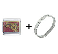 Pugster Gift Center - wedding rings pink combination italian charm bracelet Image.