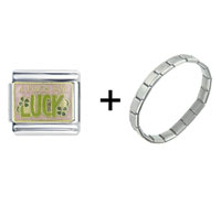Pugster Gift Center - pinch for luck combination italian charm bracelet Image.