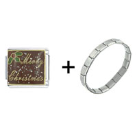 Pugster Gift Center - merry christmas combination italian charm bracelet Image.