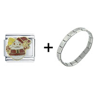 Pugster Gift Center - jolly snowman combination italian charm bracelet Image.