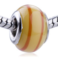 European Beads - gold lines murano glass european beads Image.
