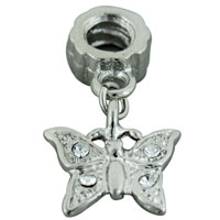 European Beads - sparkling butterfly dangle european beads Image.