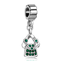 European Beads - rhinestone purse studded dangle european beads Image.