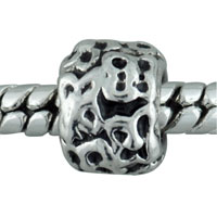 European Beads - butterly decorated silver plated european beads Image.