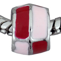 European Beads - round pink and red european beads Image.