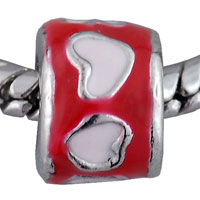 Beads - circling pink hearts european beads Image.